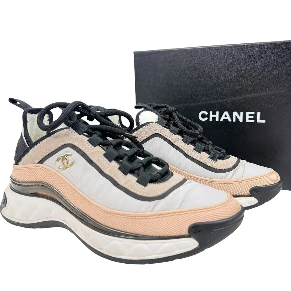 CHANEL suede calfskin